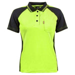 WOMEN'S HI - VIS S/S POLO SHIRT - BAD WORKWEAR