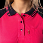 WOMEN'S HI - VIS S/S POLO SHIRT - BAD WORKWEAR